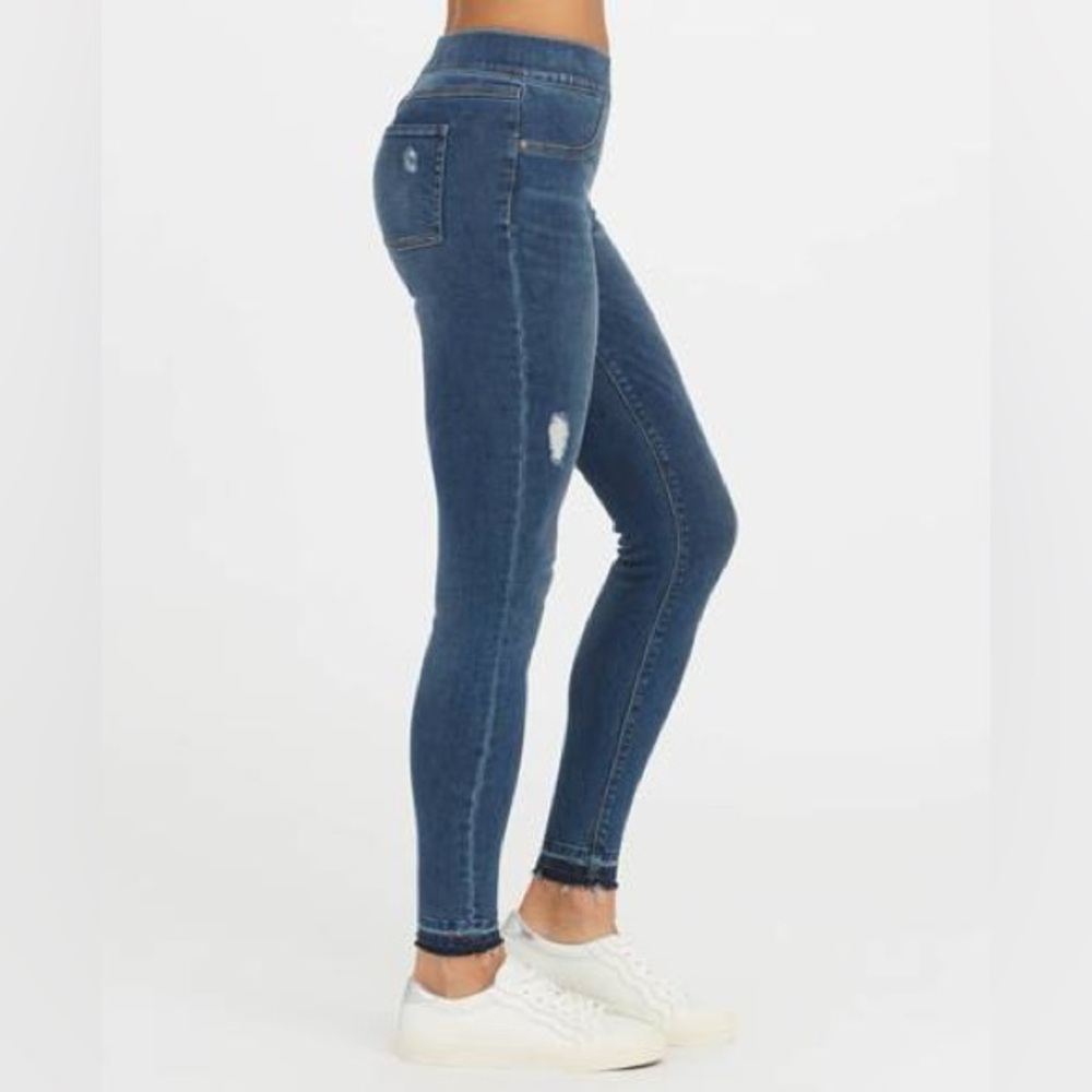 Spanx -Tall- Distressed Ankle Skinny Jeans